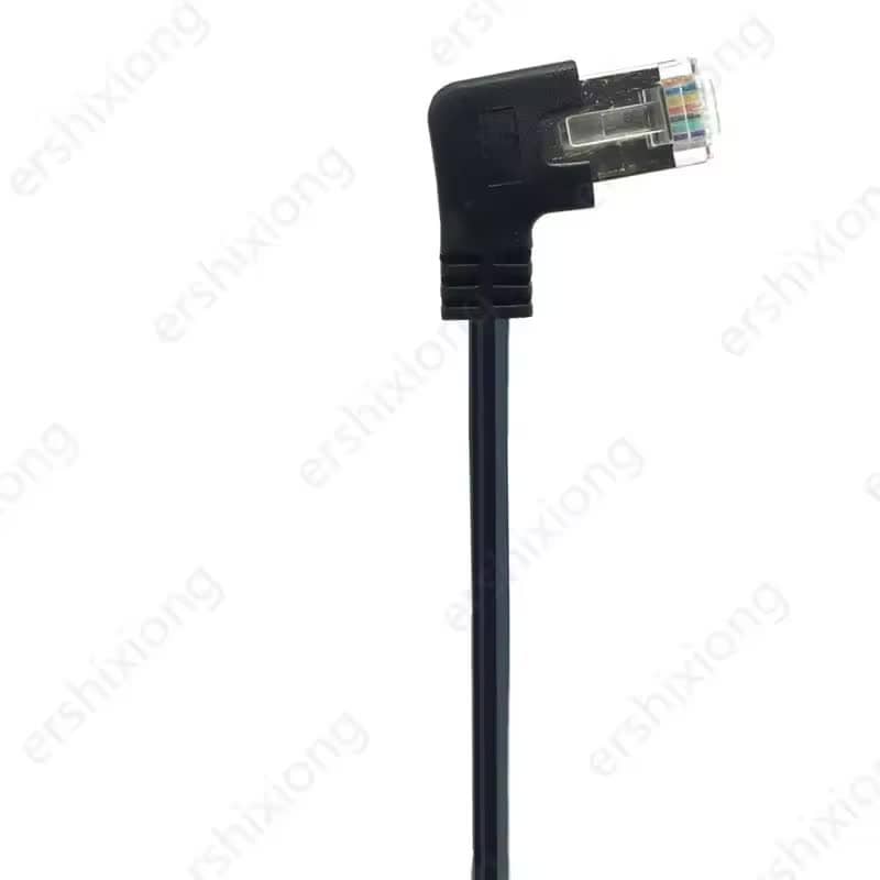 RJ45 Erkek-Dişi Ethernet Uzatma Kablosu - 90 Derece Açıyla Cat5 Panel ...
